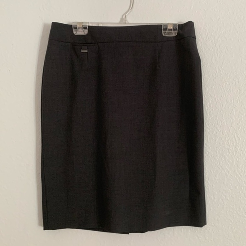 Calvin Klein charcoal gray a-line skirt 12